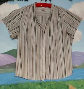 East 5th gestreiftes Kurzarmhemd Größe 2X - Bild 1 von 4
