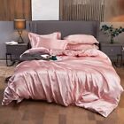 Bedding Sets Solid Color Luxury Rayon Satin Duvet Cover Set Twin Queen King Size