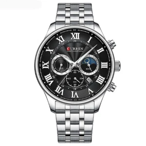 CURREN Men's Calendar Date Watch Stainless Steel Quartz Business Timepiece - Picture 1 of 20