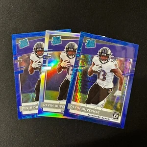 2020 Optic Devin Duvernay Blue Hyper Scope Holo Prizm Rated Rookie Ravens RC Lot - Foto 1 di 3