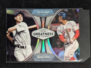 2019 Topps Chrome Refractor Greatness Returns Ted Williams Mookie Betts Red Sox