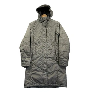 Jack Wolfskin Puffer Jacket Grigio Donna XS Stormlock Microguard Cappotto Argento - Foto 1 di 15
