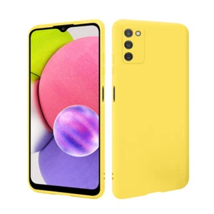 HSP Coque Pour Samsung Galaxy A03s | Jaune Silicone Protection Cover Bumper - Zdjęcie 1 z 7