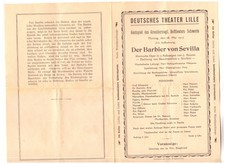 Programm Deutsches Theater Lille 1917 Gastspiel Hoftheater Schwerin 1.WK (180)