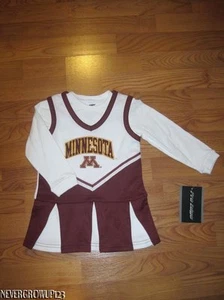 UNIVERSITY OF MINNESOTA~U OF M~GOLDEN GOPHERS~CHEERLEADING OUTFIT~2T~3T~4T~NWT - Picture 1 of 4