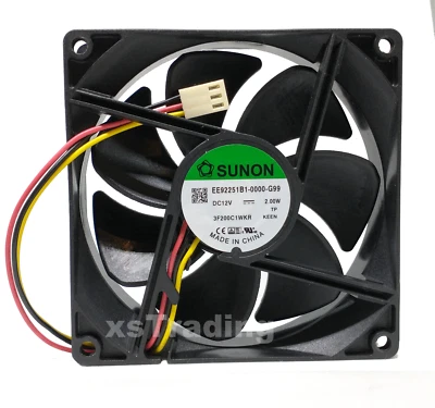Sunon EE92251B1 High Speed 3-Pin 92mm x 25mm 12V Case Fan - Image 1 of 2