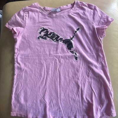 Camiseta Puma camuflagem rosa meninas XL 16 - Imagem 1 de 4