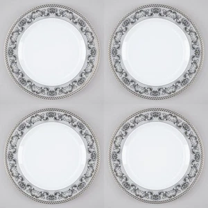 Set of 4x 10 ⅝" Dinner Plates, Marqueterie by Rosenthal & Versace - Picture 1 of 11