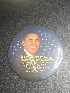 Barack Obama 2008 "Barack in die Zukunft" Kampagne Pinback Button, 3" KOSTENLOSER VERSAND - Bild 1 von 4