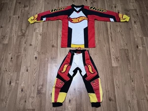 VINTAGE THOR HOT WHEELS Motocross MX Trikot JUGEND KLEIN 6-7 UND HOSE Größe 18 - Bild 1 von 17