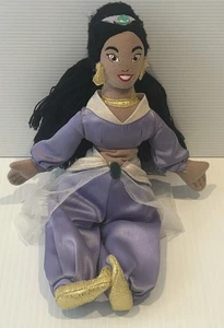 Aladdin Disney Plush Toy - Jasmine Purple Clothes Soft Doll 28cm VGC - Picture 1 of 4