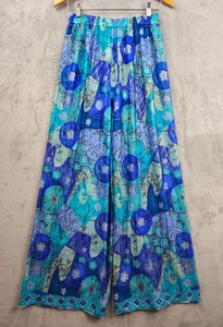 Tara Grinna Strandhose weites Bein transparent Boho geometrisch metallic Medium - Bild 1 von 5