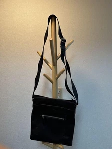Salvatore Ferragamo Black Shoulder Bag with Front Zipper - Picture 1 of 8