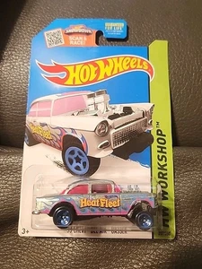 Hot Wheels '55 Chevy Bel Air Gasser HW Workshop 207/250 Heat Fleet Brand New - Picture 1 of 6