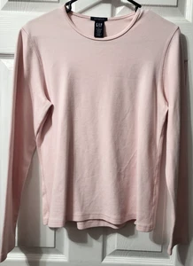 Stretch Gap Damen T-Shirt rosa Langarm Tee Gr. L Baumwolle Elasthan Mischung - Bild 1 von 6