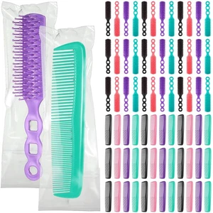 72 Pcs Bulk Hair Brushes Combs Set for Homeless Individually Wrapped Hairbrus... - Picture 1 of 7