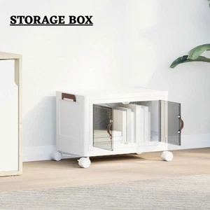 28L Faltbare Aufbewahrungsbox Stapelbar Koffer Schrank Home Organizer mit Rollen - Bild 1 von 11