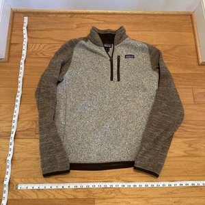 Patagonia Better Sweater Mens Medium Brown Gray 1/4 Zip Fleece Pullover Jacket - Picture 1 of 6