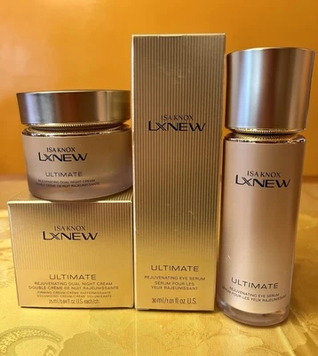 Crema de noche rejuvenecedora ISA Knox LX Ultimate tamaño completo 0,84 fl oz y suero para ojos Foto 1 de 4