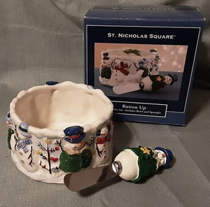 St. Nicholas Square "Button Up" Dip Mix Set Includes Bowl & Spreader - Picture 1 of 14