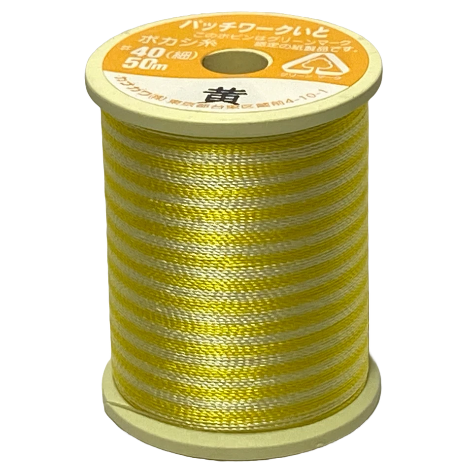 Kanagawa Patchwork 040 Silk Thread, 23 dtex 9x2, 50m, 8 Variegated Patterns - Image 1 of 4