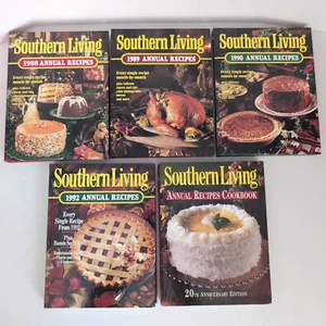 Southern Living Annual Recipes Cookbooks Lot of 5 1988-1990 1992 20th Anniv. - Imagen 1 de 6