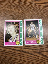 1974-75 Topps Phoenix Suns Basketball Card #71 Gary Melchionni , #53 Erickson