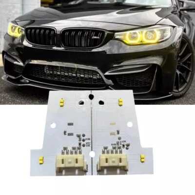 Yellow LED Angel Eyes DRL Boards For BMW F32 F33 F36 LCI M3 M4 15-19 Headlight  Foto 1 de 4