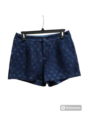 Pantalones Cortos Lauren Conrad Para Mujer Talla 4 Azul Marino Encaje Superpuesto Plisado Cottagecore Foto 1 de 4