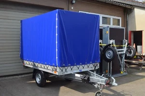 PKW Anhänger NEU 1300 Kg Hochlader 2540x1520x1600mm 13Zoll Plane/Gestell - Bild 1 von 16