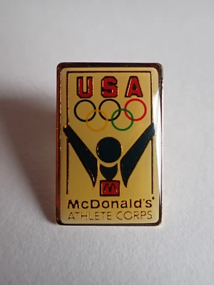 McDonalds USA 1984 Los Angeles Olympics Athlete Corps Enamel Lapel Pin Nice - Image 1 of 3