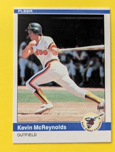 Tarjeta de béisbol Fleer 1984 #307 Kevin McReynolds novato San Diego Padres...22 - Imagen 1 de 2