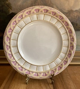 W.T. COPELAND Earthenware STAND/PLATE Wicker Weave ca. 1847-1890 Antique England - Imagen 1 de 11