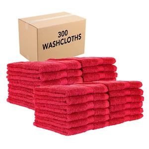 Bathroom Washcloths (Bulk Case of 288) Ring-Spun Cotton,12x12, Color Options - Picture 1 of 30