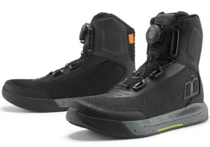 Icon Overlord CE Mens Vented Motorcycle Boots Black - Picture 1 of 3