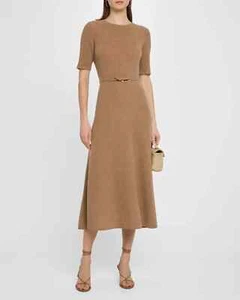 Elie Tahari The Leith Cashmere Sweater Dress Saddle BROWN WOMEN SIZE S SMALL NEW - Picture 1 of 5