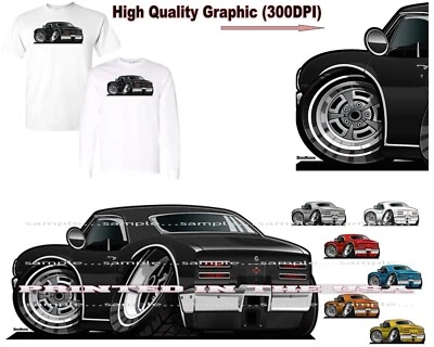 Camiseta Pontiac Firebird 1967 1960's Classic Muscle DigiRods carro desenho animado P-5X - Imagem 1 de 4