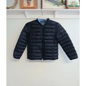 Lands End Reversible Down Feather Coat Kids Size S 6 - 8 Puffer Quilted Jacket - Picture 1 of 11