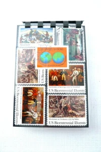 1 Handmade Vintage US BICENTENNIAL Cancelled Postage Stamp Notebooks Memopads - Picture 1 of 3