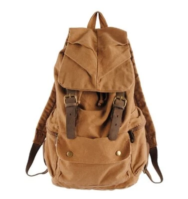 Canvas Rucksack Herren Damen Vintage Rucksäcke Retro Schulrucksack Wanderruck... - Bild 1 von 4
