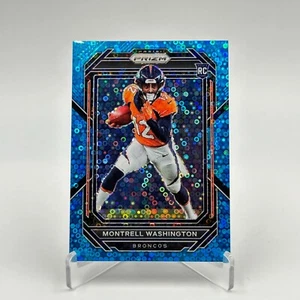MONTRELL WASHINGTON 2022 PRIZM NO HUDDLE BLUE DISCO RC #49/79 DENVER BRONCOS - Picture 1 of 2