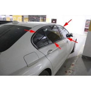 For BMW 5 Series F10 2011-2016 Gloss Black Window Molding Trim Frame Strips 8P S - Picture 1 of 11