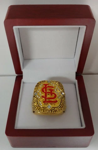 Albert Pujols - 2006 St Louis Cardinals World Series Ring W Wooden Display Box Cover