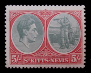 ST. KITTS-NEVIS - SCOTT# 88 - MLH - CAT VAL $50.00 - Picture 1 of 2