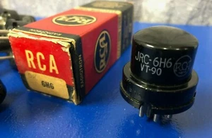 NOS *VINTAGE* 6H6 Doppio Diodo 8 Pin Tubo Metallo Ottale, Doppio Diodo Rilevatore VT-90 - Foto 1 di 5