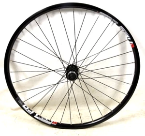 26" 559 - 19 CENTRE LOCK DISC FRONT WHEEL SHIMANO HB-TX505 BLACK DUAL WALL RIM - Picture 1 of 2