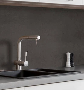 Küchenrückwand selbstklebend Steinwand schwarz Spritzschutz Folie - Bild 1 von 9