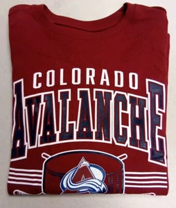 NHL Colorado Avalanche Team Unisex Teens T-Shirt Size Large Burgundy - Picture 1 of 3