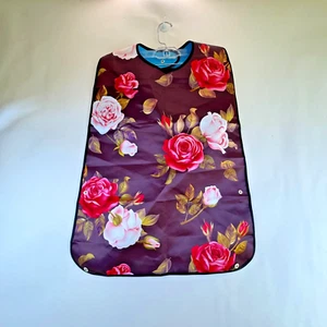 Waterproof Floral Salon Cape With Snaps & Reversible Design - Picture 1 of 7