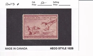 U.S.: Sc #RW13, $1 Federal Duck Stamp, Redhead Ducks, MH (F34151) - Picture 1 of 1